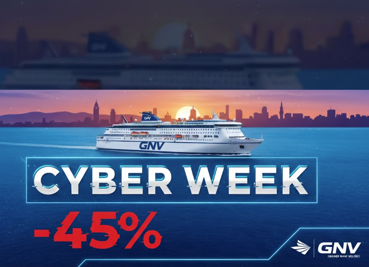 GNV Cyber Week: 45% Schock-Rabatt auf Fähren!