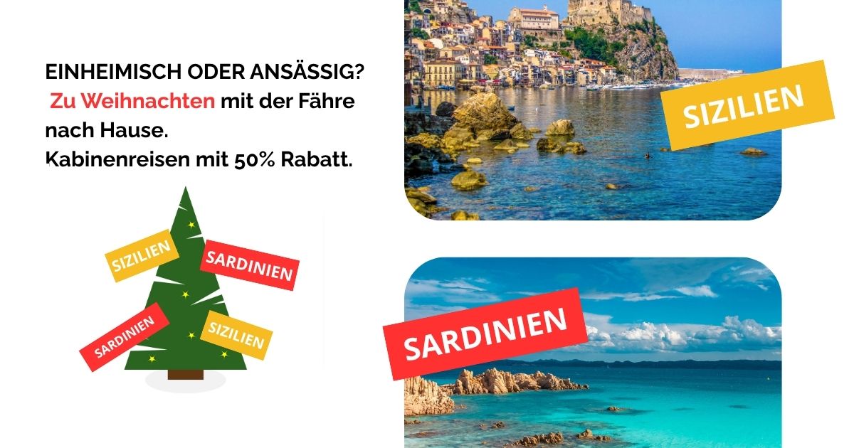 Angebot für Einwohner Sardiniens und Siziliens