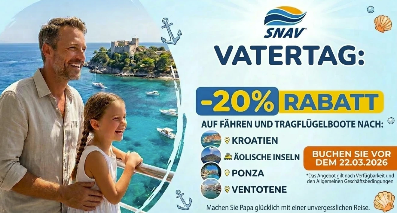 Alles Gute zum Geburtstag, Papa! Verschenke das Meer mit Snav: 20 % Rabatt auf Kroatien und die Inseln