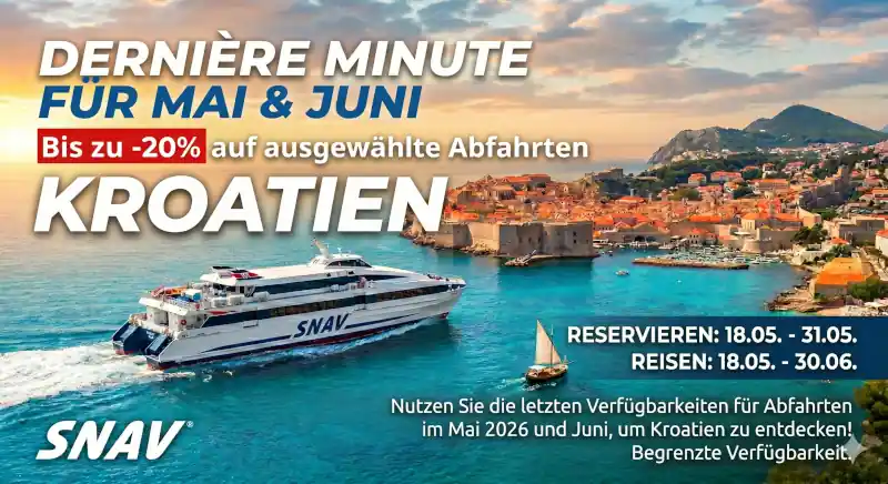 LAST MINUTE MAI &amp; JUNI: Kroatien erwartet dich!