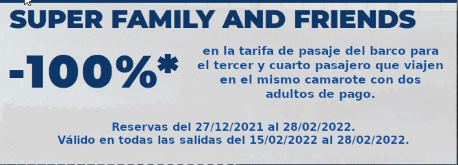 Oferta de Grimaldi Lines Super Family and Friends para España
