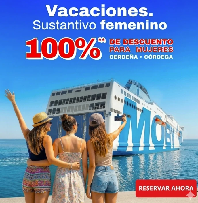 D&iacute;a de la Mujer 2026: &iexcl;Moby y Tirrenia te regalan un 100 % de descuento!