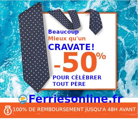 Fête des pères - nous offrons une réduction de 50% sur les voyages en ferry et en hydroptère