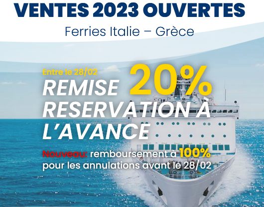 Ouverture de Réservation lignes Superfast Ferries Grèce 2023