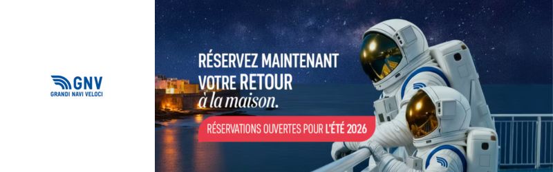 Réservations GNV ouvertes 2026 | - 40%