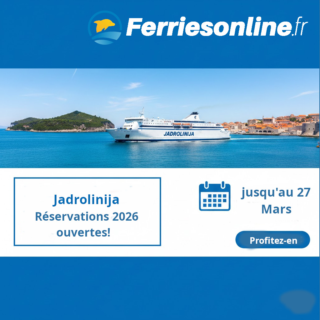 Les réservations pour la Jadrolinija 2026 sont ouvertes sur Traghetti.com jusqu'au 27 mars !