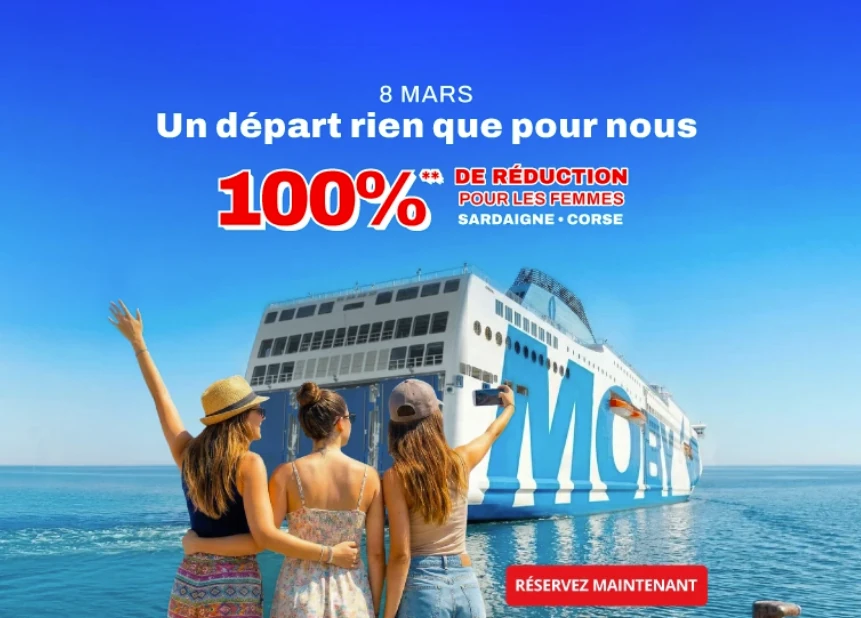 Journ&eacute;e de la femme 2026 : Moby et Tirrenia offrent 100 % de r&eacute;duction !