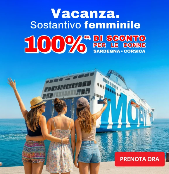 Festa della Donna 2026: Moby e Tirrenia regalano il 100% di sconto!