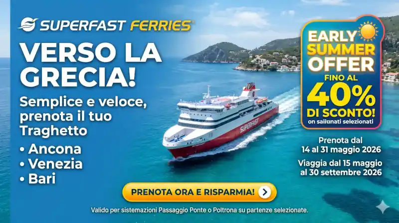Verso la Grecia con Superfast: L'Estate inizia ora con il -40%!