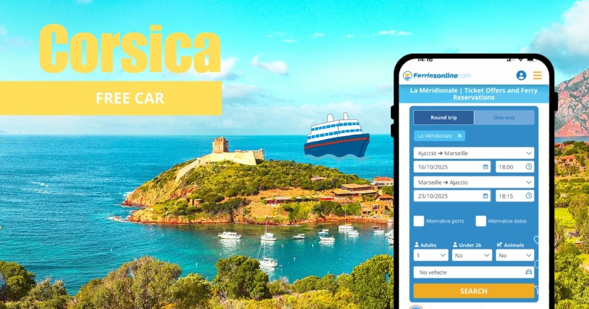 Take your car to Corsica for FREE | Ferries La Méridionale