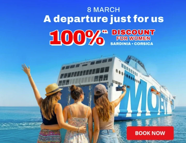 Women's Day 2026: Moby and Tirrenia are offering a 100% discount!