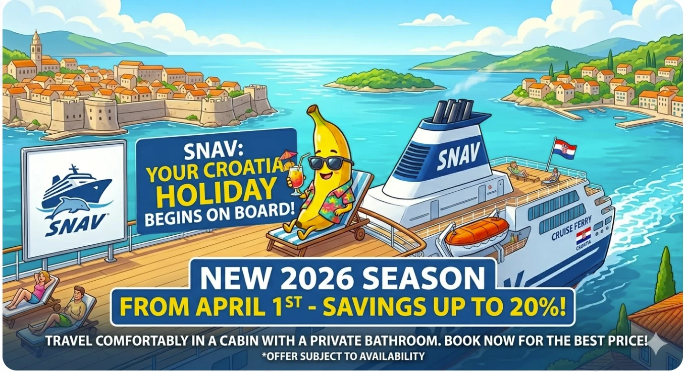 SNAV 2026: Connections to Croatia launch with discounts of up to 20%