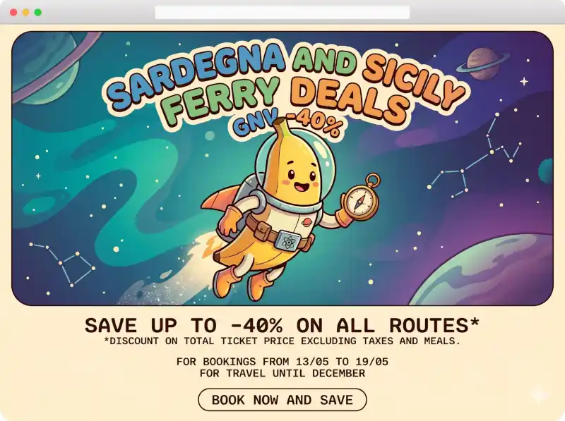 Ferry deals for Sardinia and Sicily: GNV offers discounts of up to 40%!